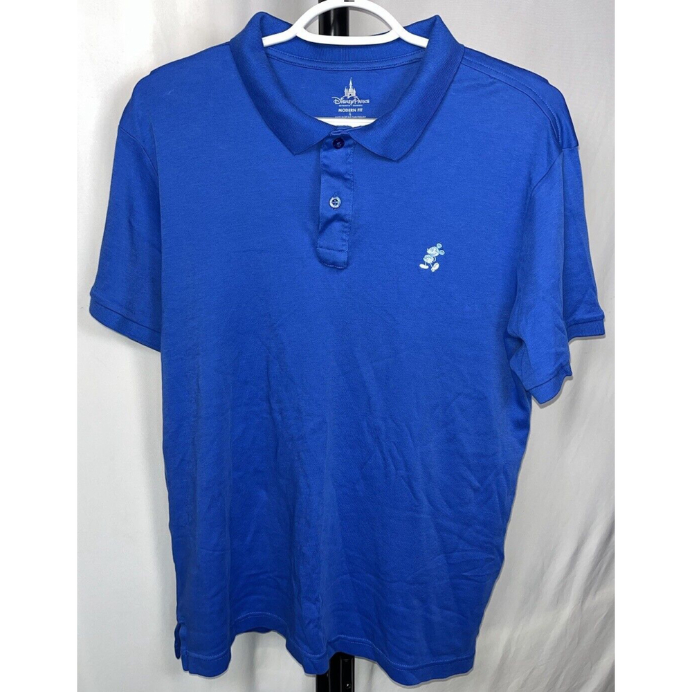 Disney Parks Mickey Mouse Polo Shirt Mens Size Large Authentic Original Blue